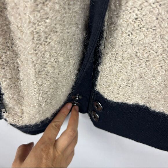 ANTHROPOLOGIE SPARROW Boucle Teddy wool blend zipper jacket size S - Picture 7 of 9